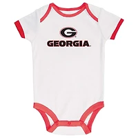 Champion Gray White Georgia Bulldogs 3-Pack Bodysuit Set