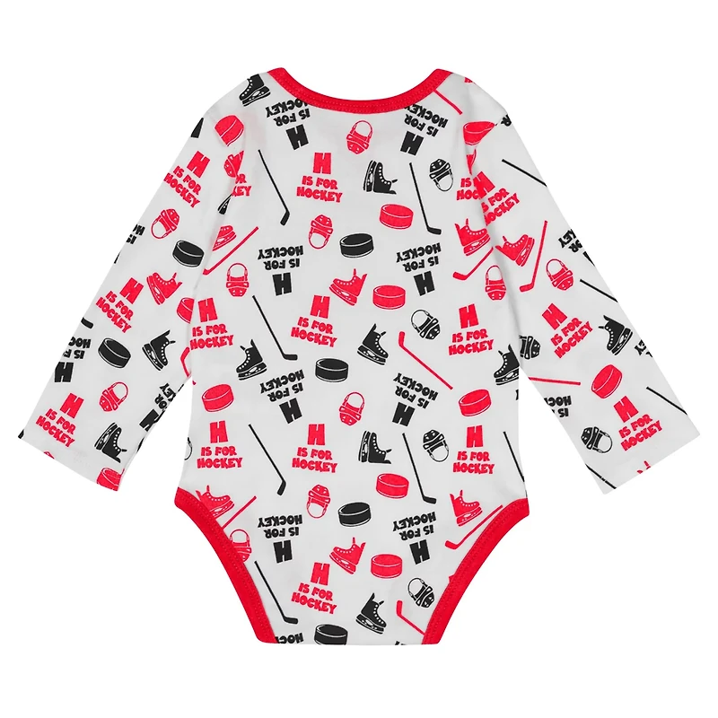 Chicago Blackhawks Quick Learner Long Sleeve Bodysuit