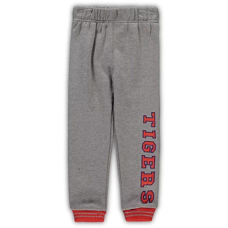 Colosseum Heathered Gray Clemson Tigers Poppies Hoodie and Sweatpants Set
