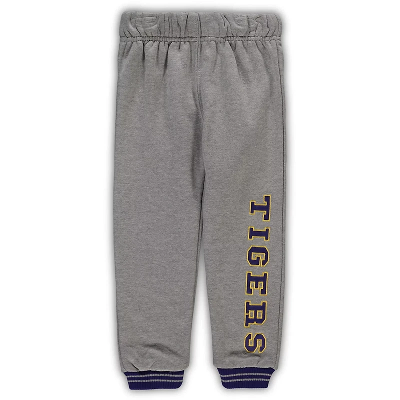 Colosseum Heathered Gray LSU Tigers Poppies Hoodie and Sweatpants Set
