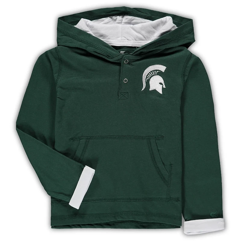 Colosseum Heathered Gray Michigan State Spartans Poppies Hoodie and Sweatpants Set