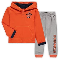 Colosseum Heathered Gray Syracuse Poppies Hoodie and Sweatpants Set