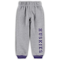 Colosseum Heathered Gray Washington Huskies Poppies Pullover Hoodie and Sweatpants Set