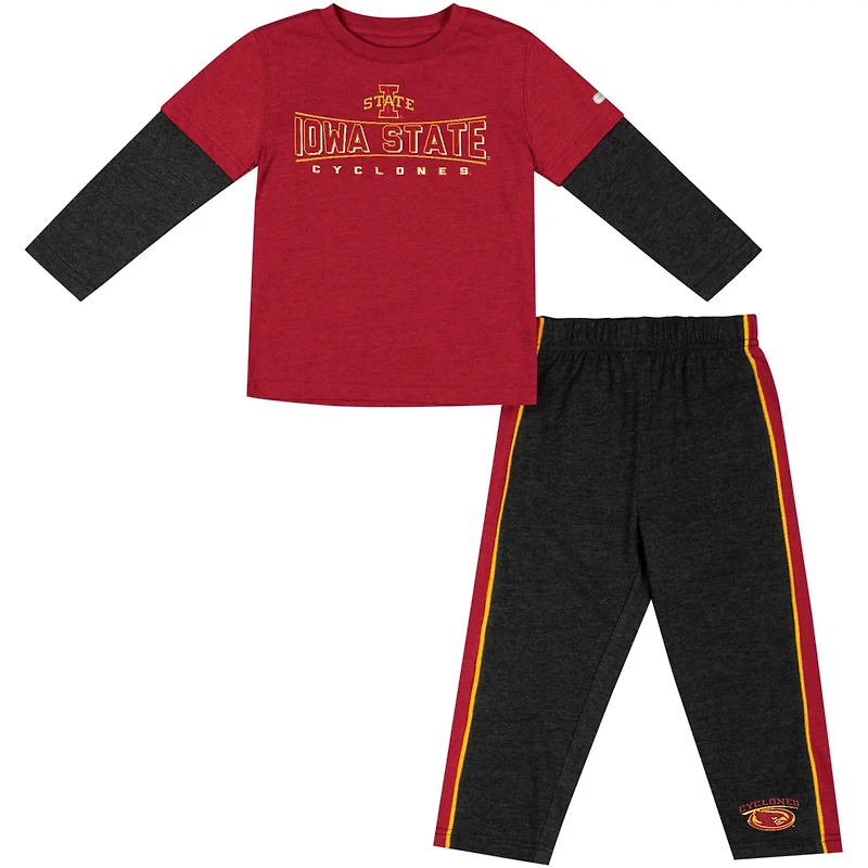 Colosseum Iowa State Cyclones Long Sleeve T-Shirt  Pants Set