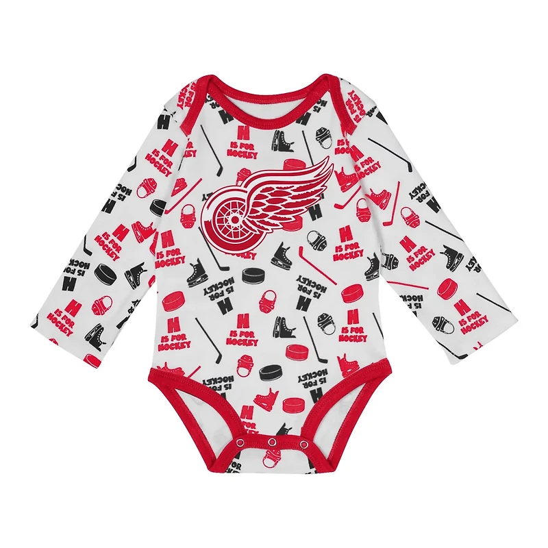 Detroit Red Wings Quick Learner Long Sleeve Bodysuit