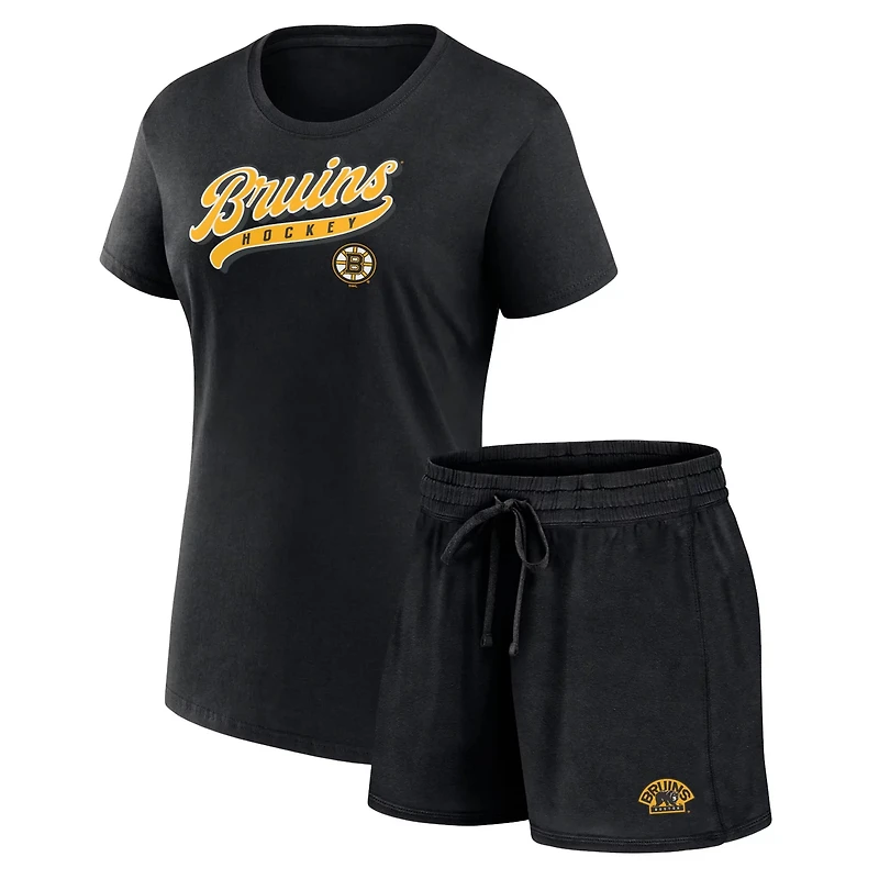 Fanatics Boston Bruins Start to Finish T-Shirt  Shorts Combo Pack