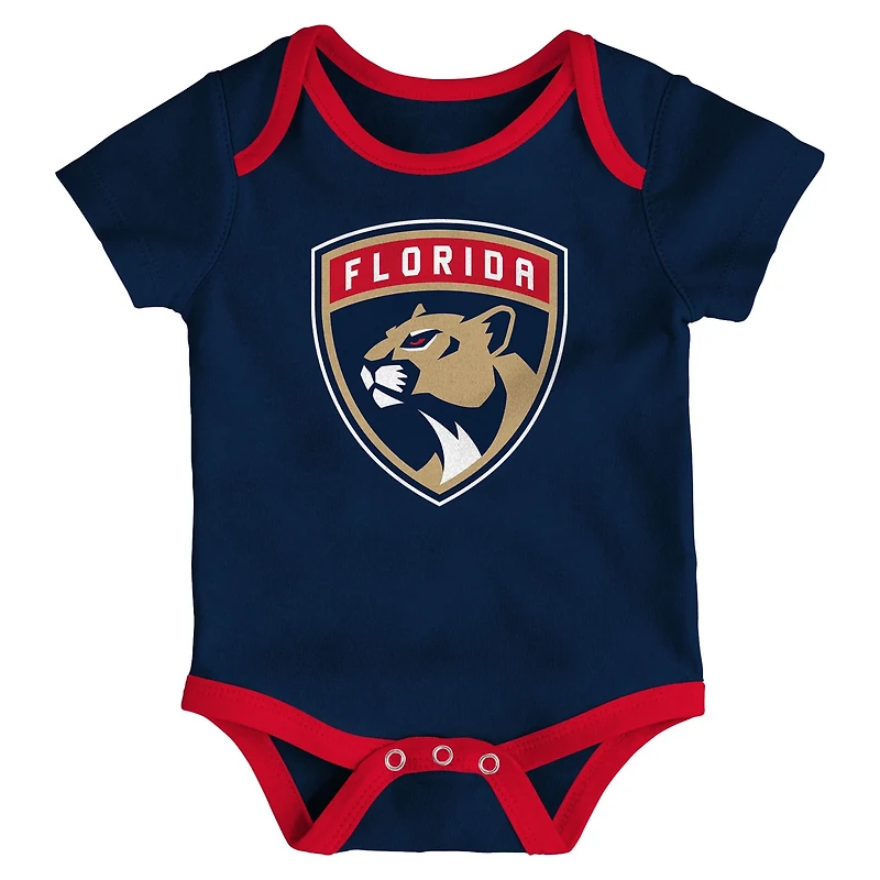 Florida Panthers Loyal Buddies Three-Pack Bodysuit Set
