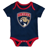 Florida Panthers Loyal Buddies Three-Pack Bodysuit Set