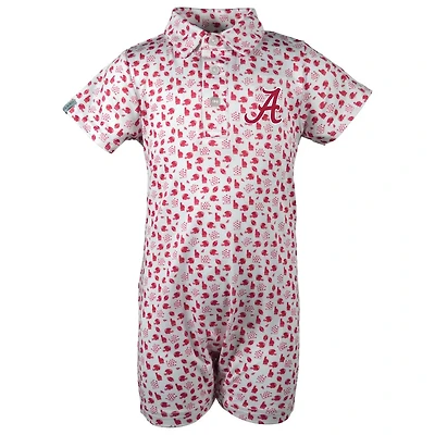 Garb Alabama Crimson Tide Earnest Polo Romper