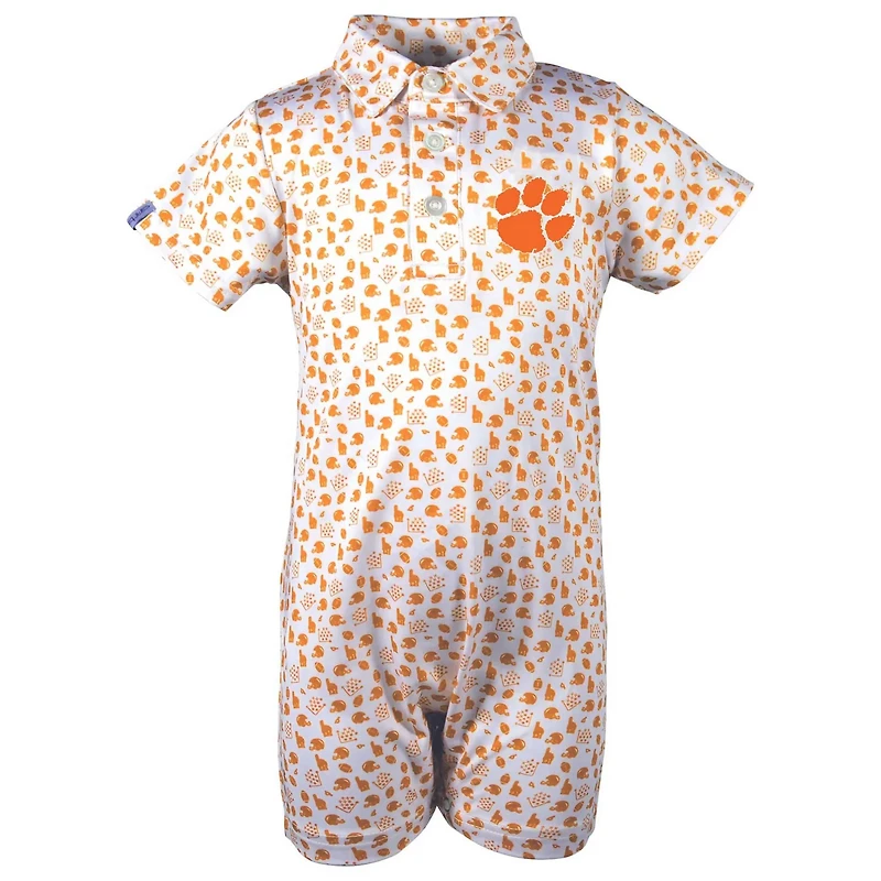 Garb Clemson Tigers Earnest Polo Romper