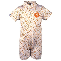 Garb Clemson Tigers Earnest Polo Romper