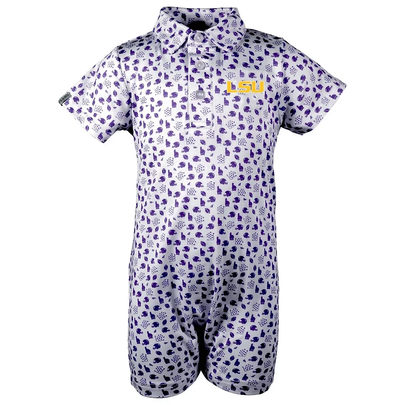 Garb LSU Tigers Earnest Polo Romper