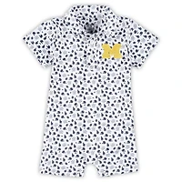 Garb Michigan Wolverines Earnest Polo Romper