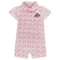 Garb Ohio State Buckeyes Crew All-Over Print Polo Bodysuit