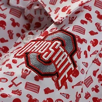 Garb Ohio State Buckeyes Tom Allover Print Performance Polo Bodysuit