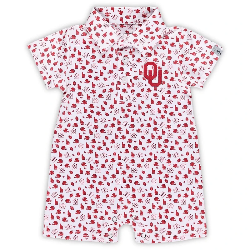 Garb Oklahoma Sooners Earnest Polo Romper