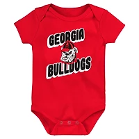 Georgia Bulldogs Sunday Comics 3-Pack Bodysuit Set
