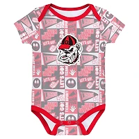 Georgia Bulldogs Sunday Comics 3-Pack Bodysuit Set