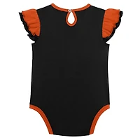 Girls Black Philadelphia Flyers Two-Pack Training Bodysuit Set