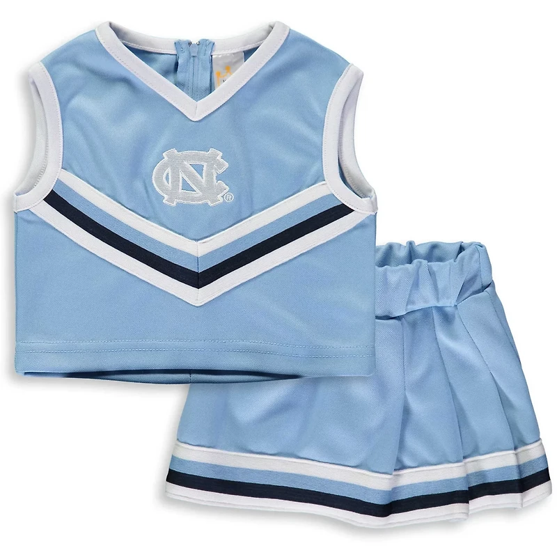 Girls Carolina North Tar Heels Two-Piece Cheer Set