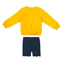 Girls Colosseum / Michigan Wolverines Beta Fleece Sweatshirt and Shorts Set