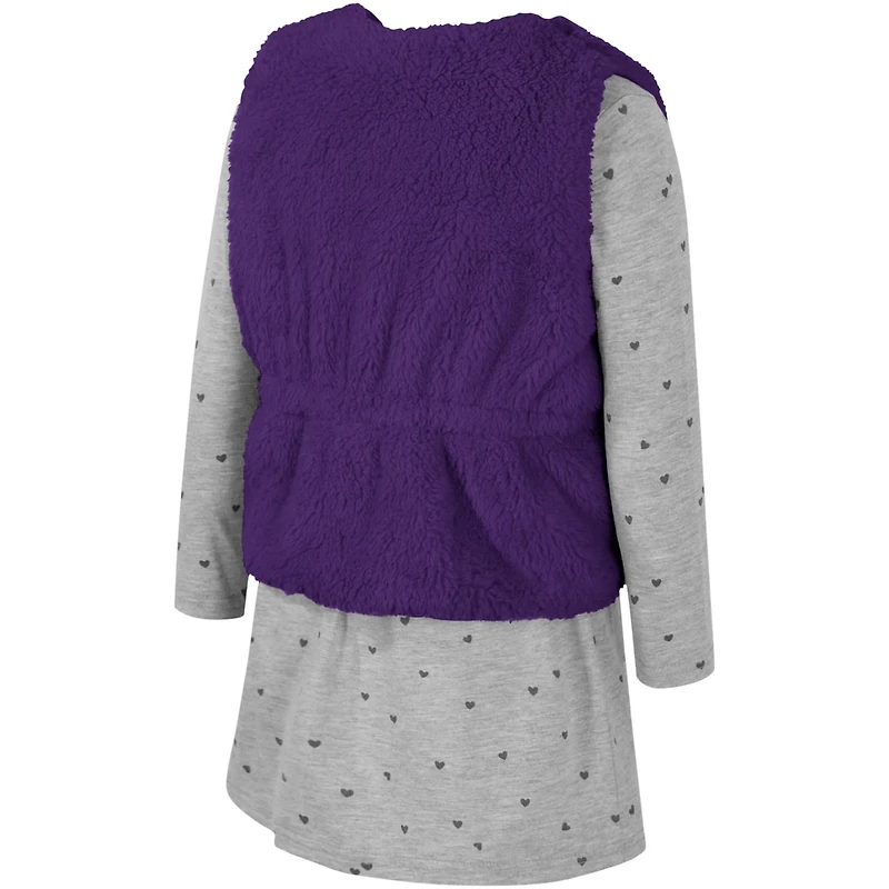 Girls Colosseum LSU Tigers Meowing Vest  Dress Set