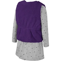 Girls Colosseum LSU Tigers Meowing Vest  Dress Set