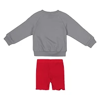Girls Colosseum /Scarlet Ohio State Buckeyes Beta Fleece Sweatshirt and Shorts Set