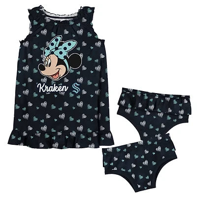 Girls Deep Sea Seattle Kraken 2-Piece Minnie Mouses Bow Tank Top  Bloomers Set