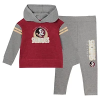 Girls Florida State Seminoles Clubhouse Pullover Hoodie  Legging Set