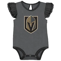 Girls Gray Vegas Golden Knights Two-Pack Training Bodysuit Set
