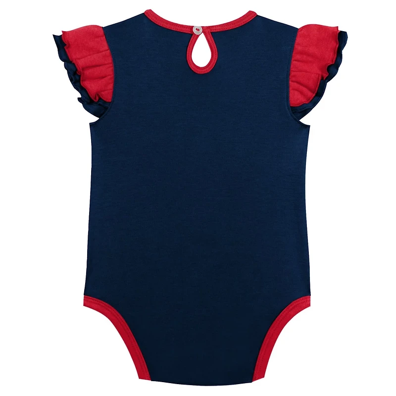 Girls Navy Washington Capitals Two-Pack Training Bodysuit Set