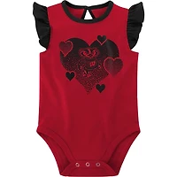 Girls Newborn  /Black Wisconsin Badgers Spread the Love 2-Pack Bodysuit Set