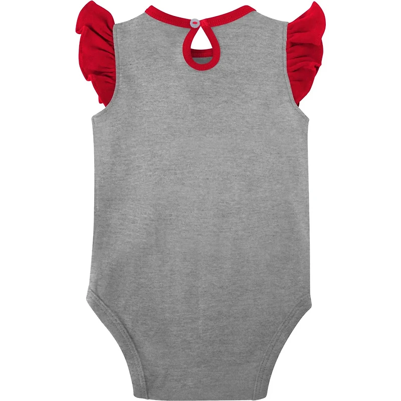 Girls Newborn  /Gray Ohio State Buckeyes Spread the Love 2-Pack Bodysuit Set