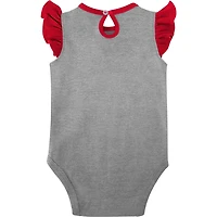 Girls Newborn  /Gray Ohio State Buckeyes Spread the Love 2-Pack Bodysuit Set