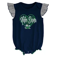 Girls Newborn  /Heather Gray Notre Dame Fighting Irish All The Love Bodysuit Bib Booties Set