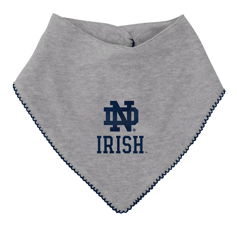 Girls Newborn /Heather Gray Notre Dame Fighting Irish All The Love Bodysuit Bib Booties Set