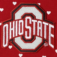 Girls Newborn  Ohio State Buckeyes Hearts Bodysuit and Headband Set