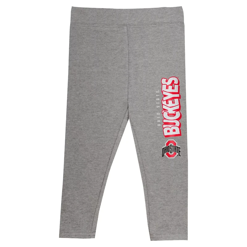 Girls Ohio State Buckeyes Clubhouse Pullover Hoodie Legging Set