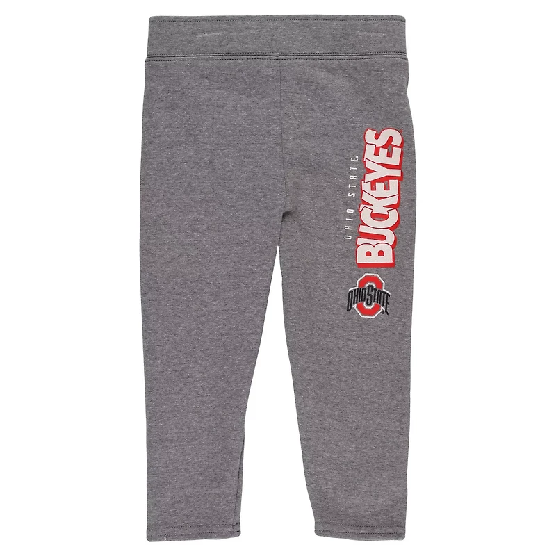 Girls Ohio State Buckeyes Clubhouse Pullover Hoodie and Legging Set