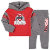 Girls Ohio State Buckeyes Clubhouse Pullover Hoodie and Legging Set