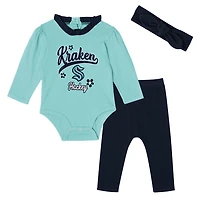 Girls Seattle Kraken Rink Queen Long Sleeve 3-Piece Set