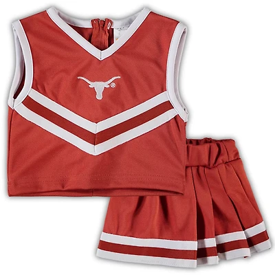 Girls Texas Longhorns Two-Piece Cheer Set