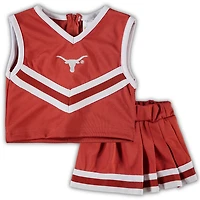 Girls Texas Longhorns Two-Piece Cheer Set