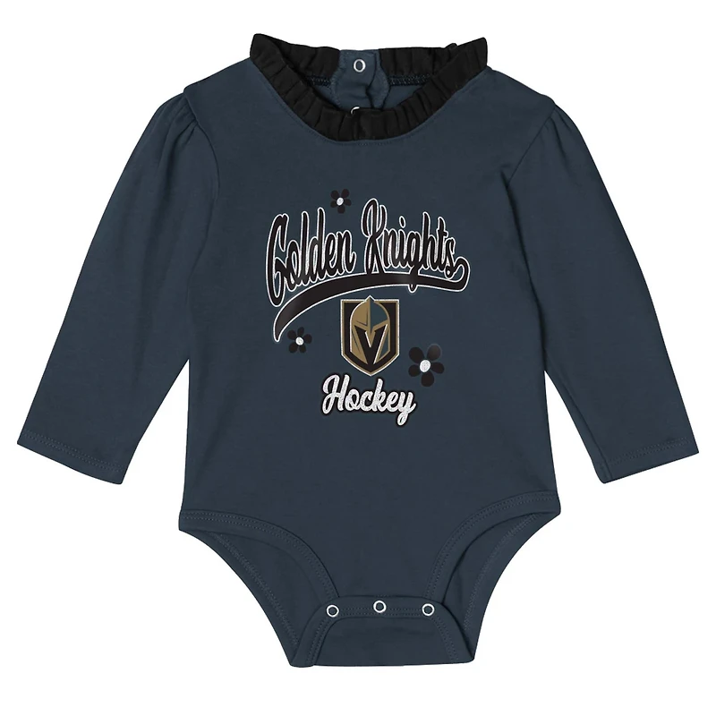 Girls Vegas Golden Knights Rink Queen Long Sleeve 3-Piece Set