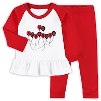 Girls Wes  Willy / Arkansas Razorbacks Balloon Raglan 3/4-Sleeve T-Shirt Leggings Set