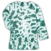 Girls Wes  Willy Michigan State Spartans Tie-Dye Ruffle Raglan Long Sleeve T-Shirt  Leggings Set