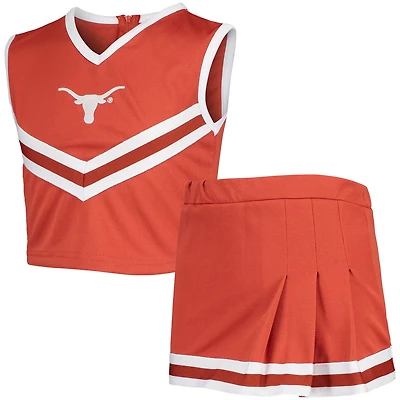 Girls Youth Texas Longhorns Two-Piece Cheer Set