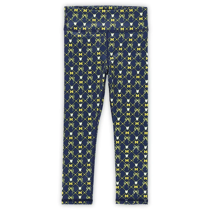 Girls ZooZatz Michigan Wolverines Tri-Blend Bow Legging and Shirt Set