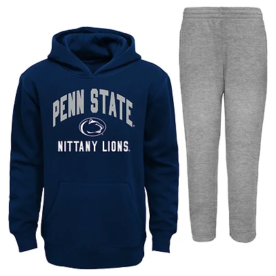Gray Penn State Nittany Lions Play-By-Play Pullover Fleece Hoodie  Pants Set